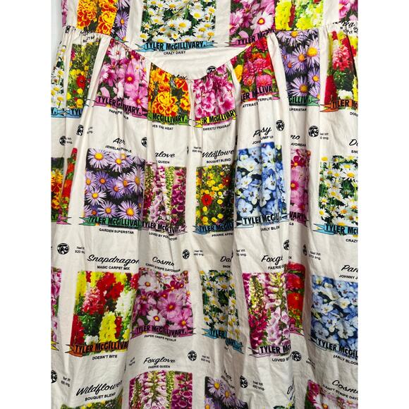 Tyler McGillivary Seed Packet Floral Mini Dress Size Small - Picture 6 of 11